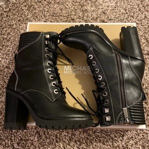 Michael Kors Bastian Lace Up leather boots